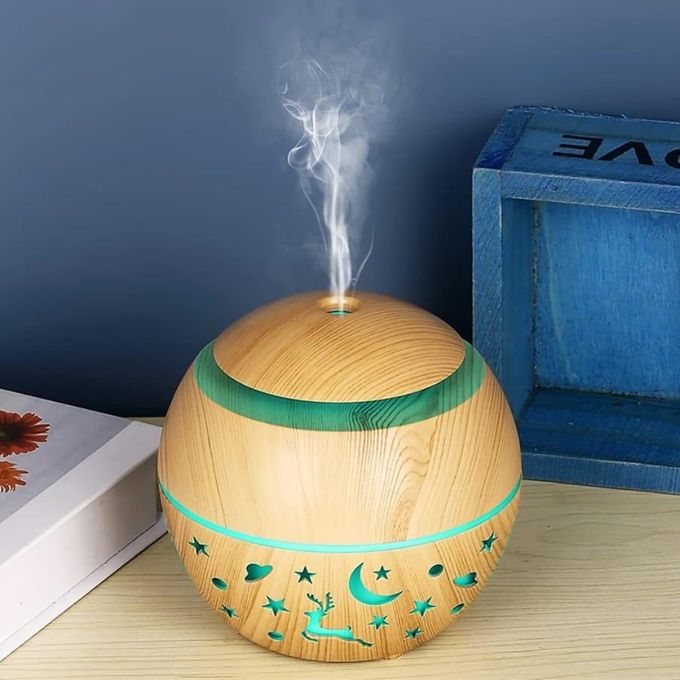 New Design Wood Mushroom Humidifier Diffuser with LED Light