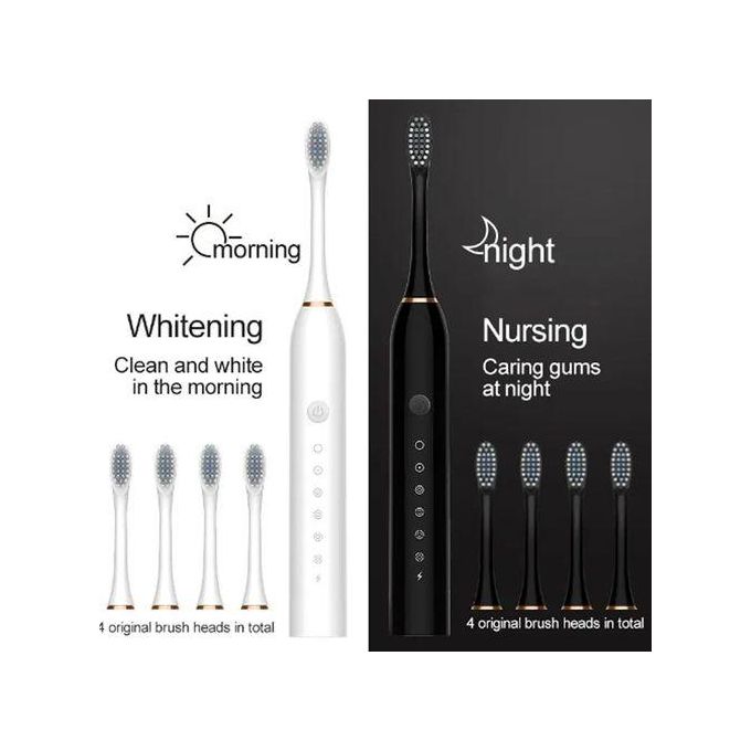 Six-Speed Electric Toothbrush – USB Charging (Black)