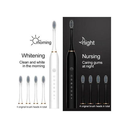 Six-Speed Electric Toothbrush – USB Charging (Black)