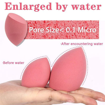 Qwen Makeup Sponges – Beauty Blender Sponge Set (4pcs, Pink)