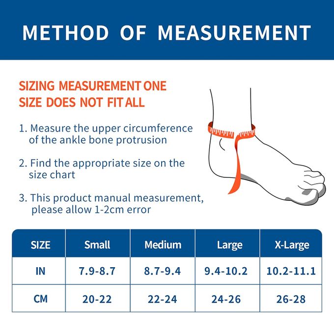 Ankle Support Brace with Adjustable Compression Strap