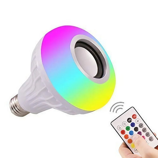 LED Light Bulb with Bluetooth Speaker & Remote Control – Color-Changing Music Bulb
