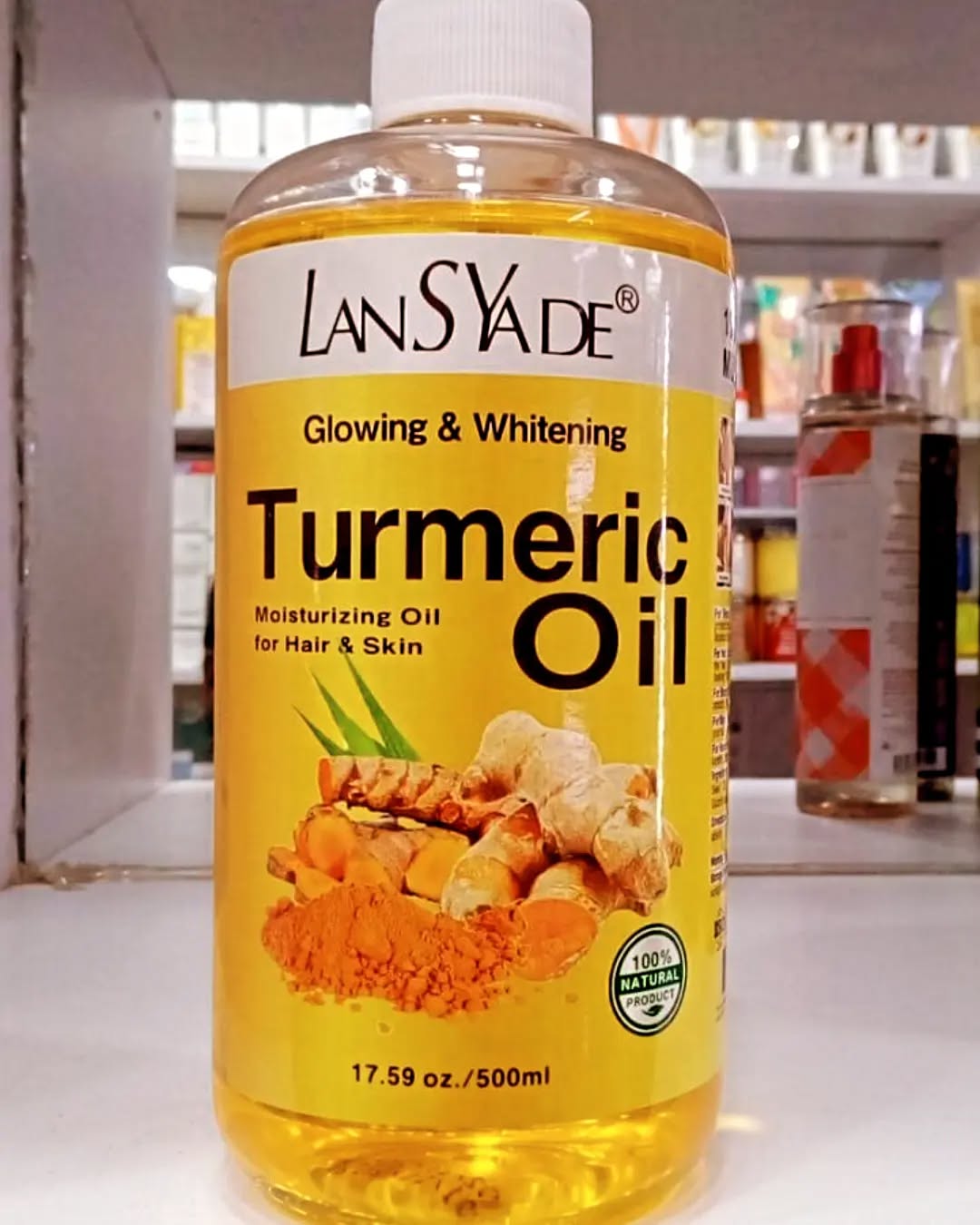 LansYade Glowing & Whitening Tumeric Moisturizing Oil for Hair & Skin Oil