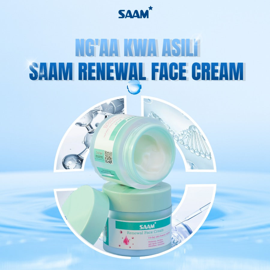 🔥 ORDER 1, WE SEND 2 — SAAM Renewal Face Cream | Anti-Ageing + Deep Hydration + Glowing Skin | KSh 4,500