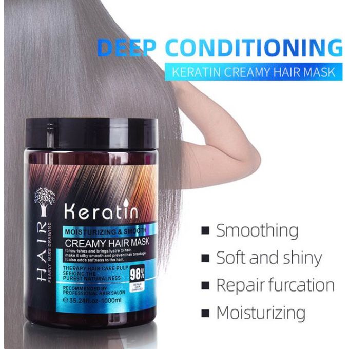 Keratin Moisturizing & Smooth Creamy Hair Mask- 1000ml