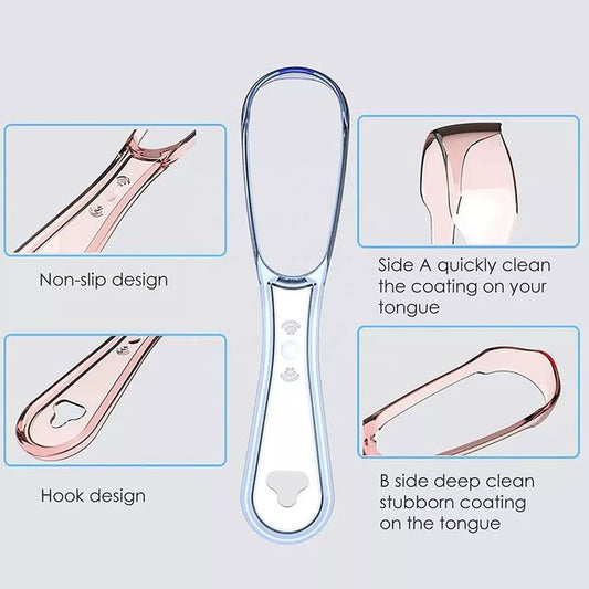 Tongue Scraper – 100% BPA Free Effective Tongue Brush Tool for Bad Breath Treatment