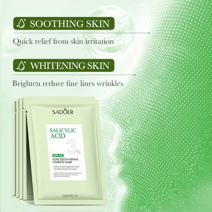 Sadoer Salicylic Acid Acne Removing Soothing Repairing Moisturizing Face Mask