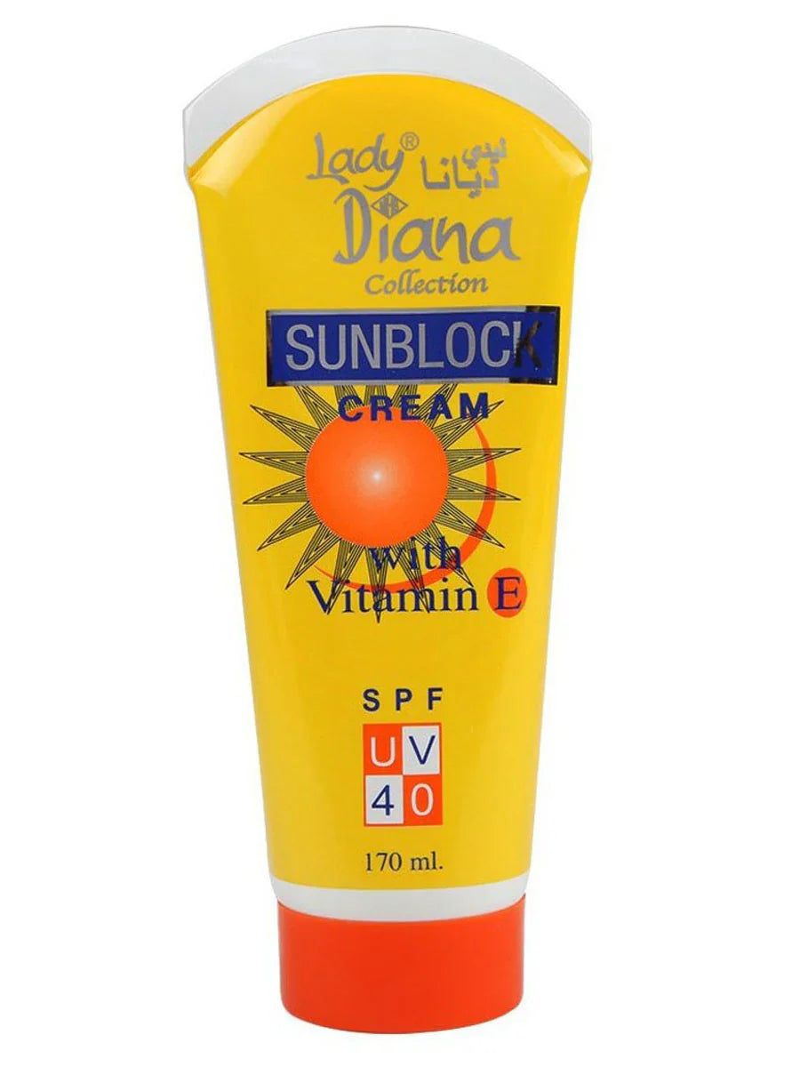 Lady Diana Sunblock Cream With Vitamin Spf Uv 40 170Ml