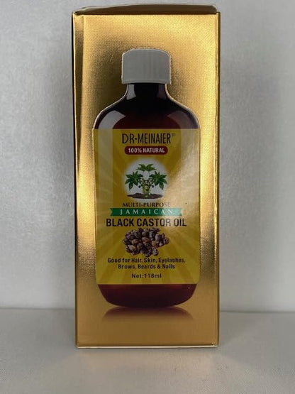 DR MEINAIER JAMAICAN Black CASTOR OIL, Grows Hair Fast