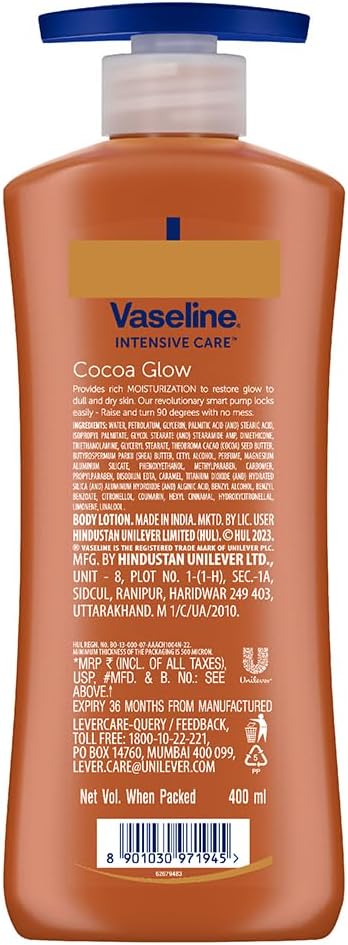 Vaseline Cocoa Glow Dry Skin Body Lotion 400ml