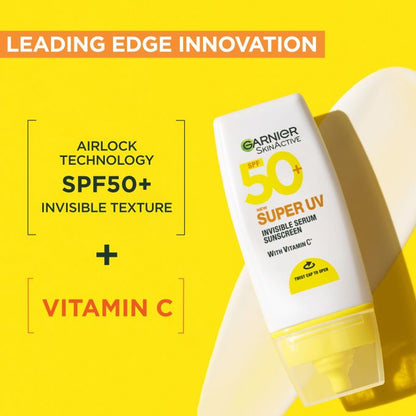 Garnier SkinActive Super UV Invisible Sunscreen SPF50 with Vitamin C