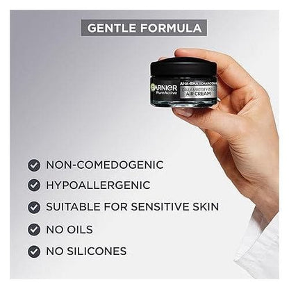 GARNIER PURE ACTIVE AHA+BHA CHARCOAL MATTIFYING AIR CREAM