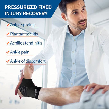 Ankle Support Brace with Adjustable Compression Strap