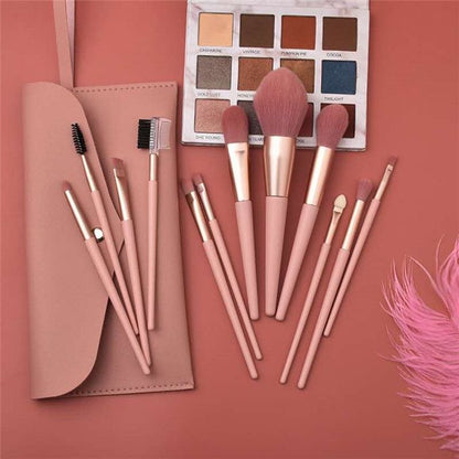 12Pcs Makeup Brush Set – Pink