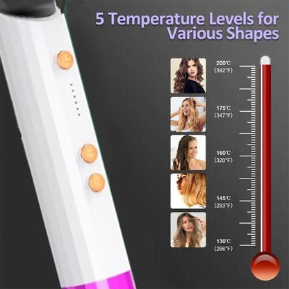 New 2-in-1 Electric Hot Comb Curler Brush