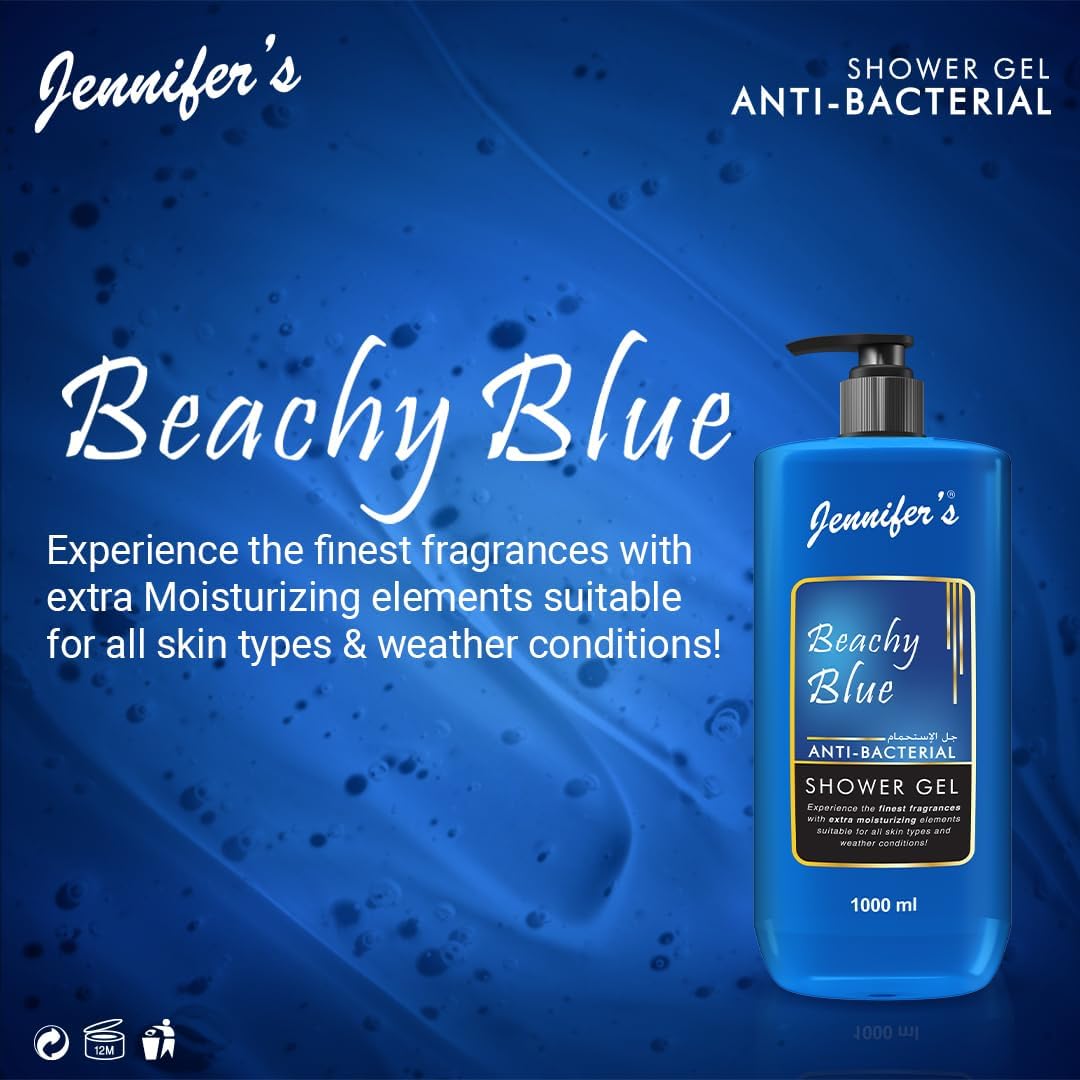 Jennifer's Beachy Blue Anti-Bacterial Shower Gel