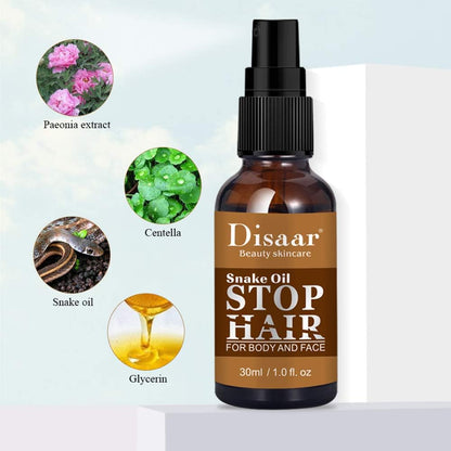 Disaar Hair Growth Inhibitor Snake Oil Stop Hair For Body Face Legs