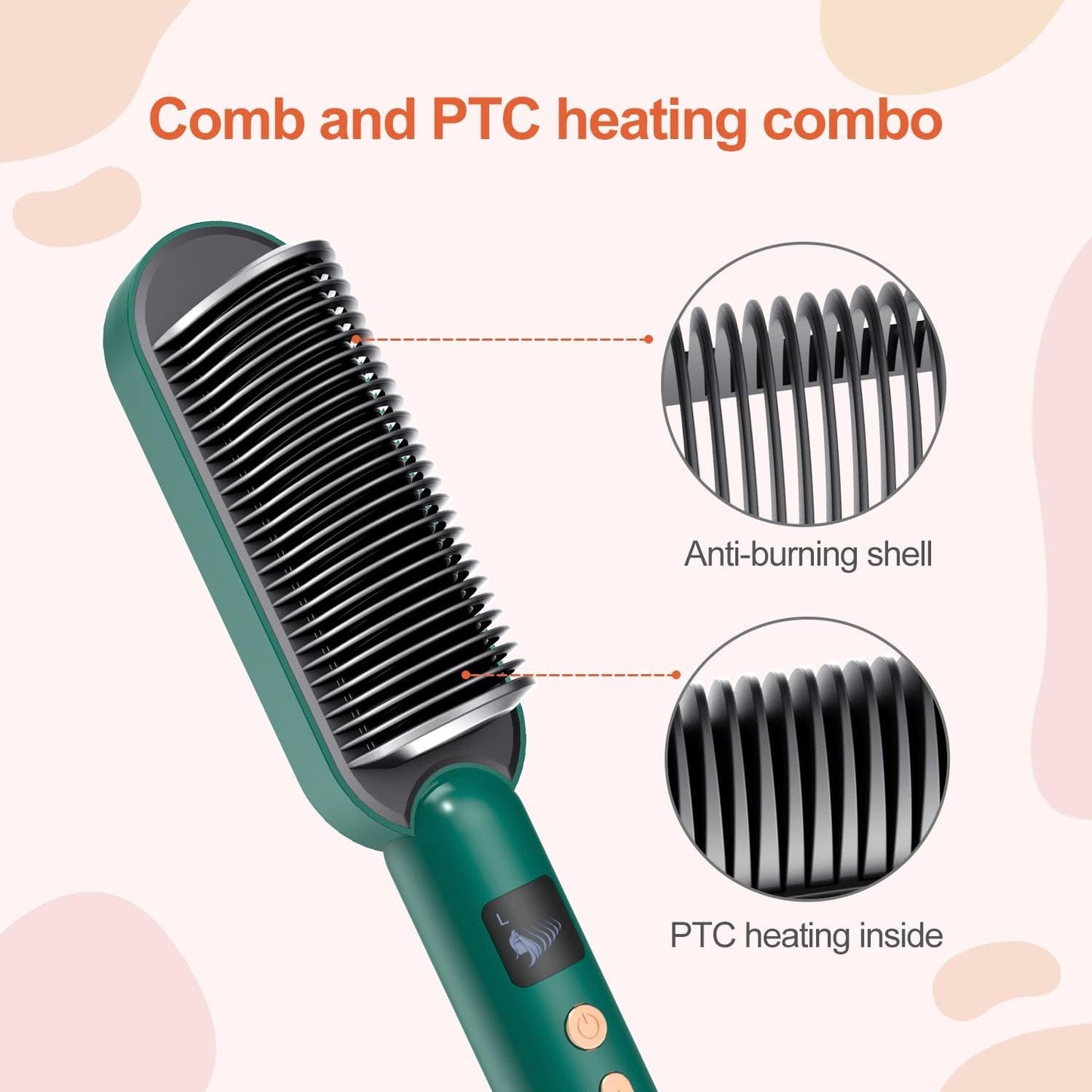 Straight Comb Temperature Control Hair Strengthener