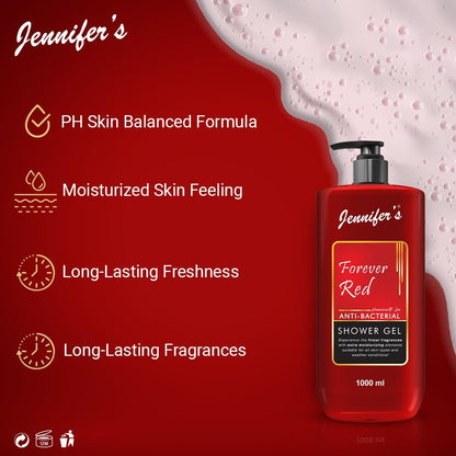 Jennifer's Forever Red Anti-Bacterial Shower Gel