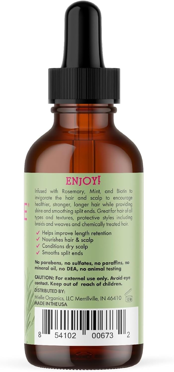 Mielle Rosemary Mint Scalp Hair Strengthening Oil Nourishes And Strengthens Scalp Repair Split Ends Hair Essential Oil