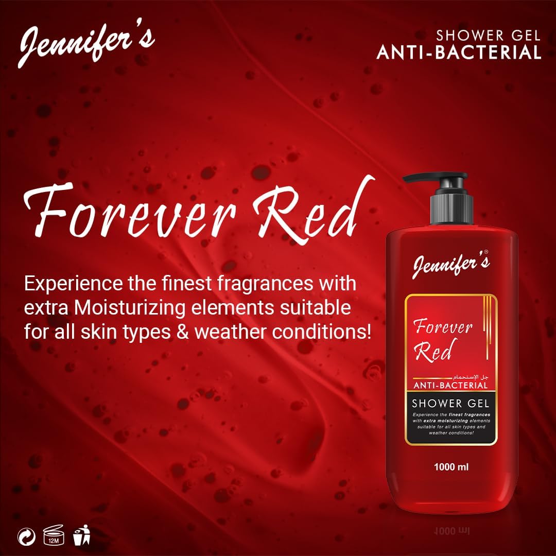 Jennifer's Forever Red Anti-Bacterial Shower Gel