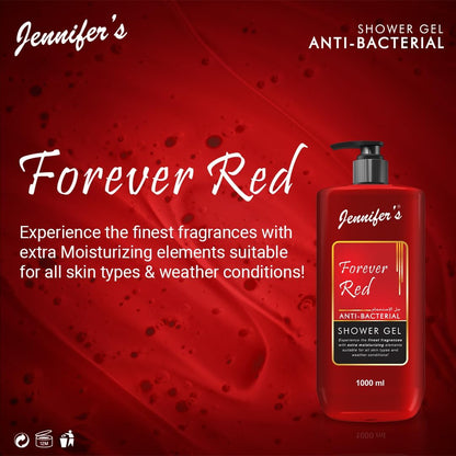 Jennifer's Forever Red Anti-Bacterial Shower Gel