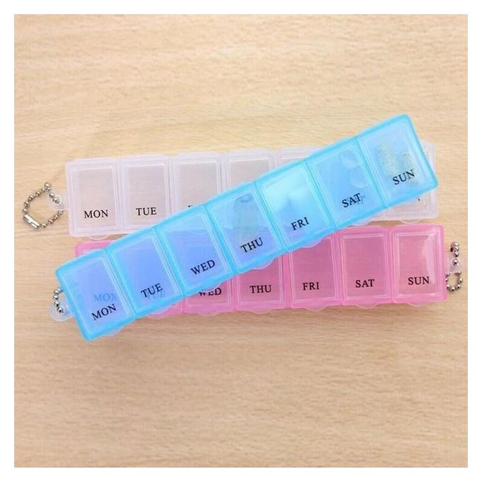 7 Day Weekly Pill Organizer Box – Daily Medicine Storage Dispenser
