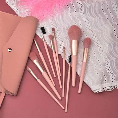 12Pcs Makeup Brush Set – Pink