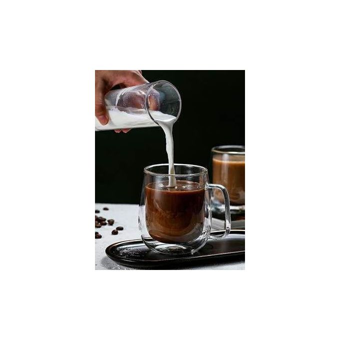 Double Wall Insulated Glass Coffee Mug / Tea Cup