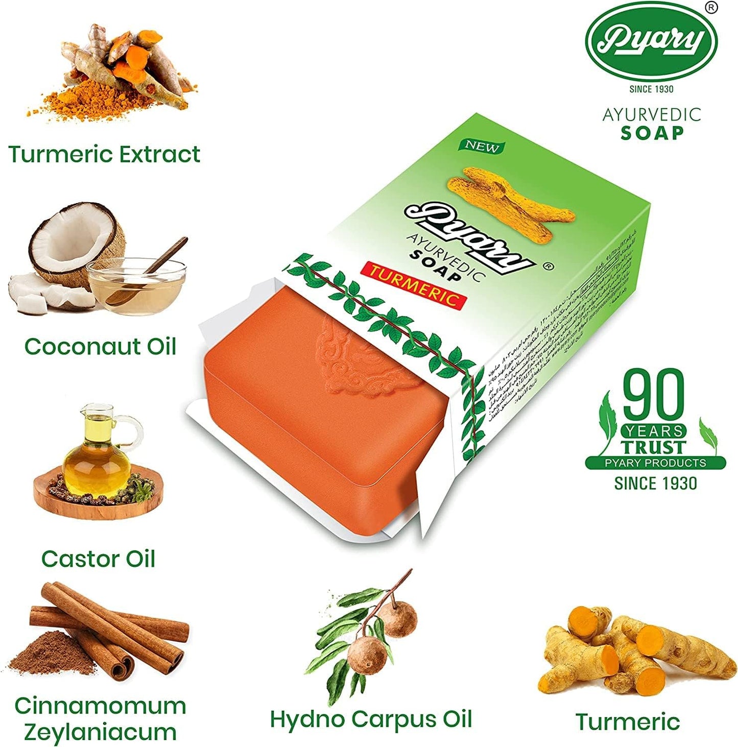 Pyary Ayurvedic Soap (Turmeric) 75g