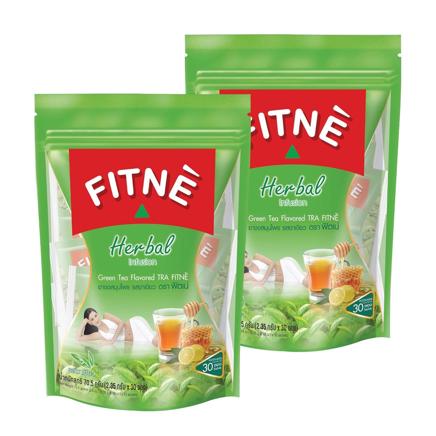 Fitne Herbal Infusion Slimming Tea, Green Tea Flavor