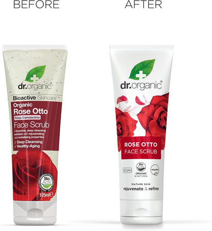 Dr. Organic rose otto face scrub