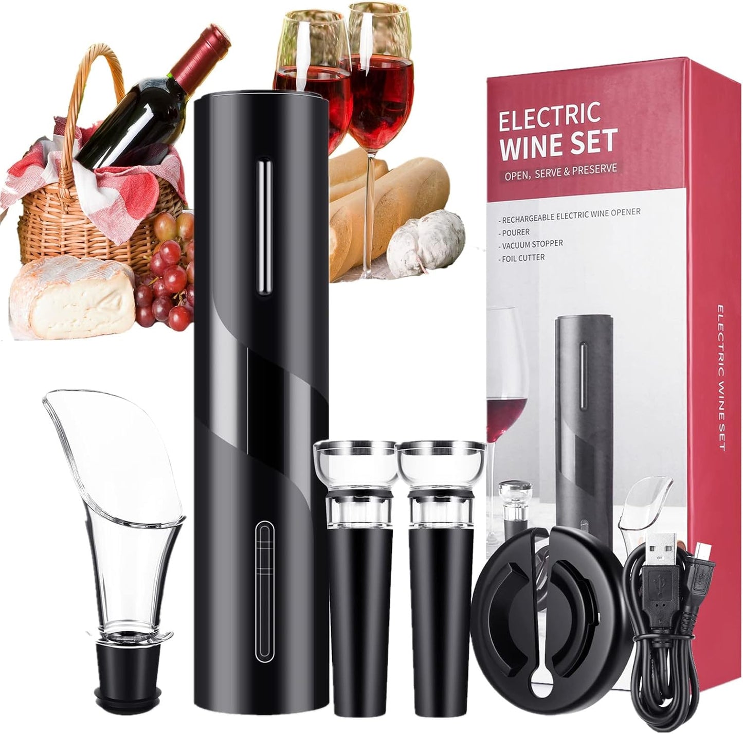 Electric Wine Opener Set
