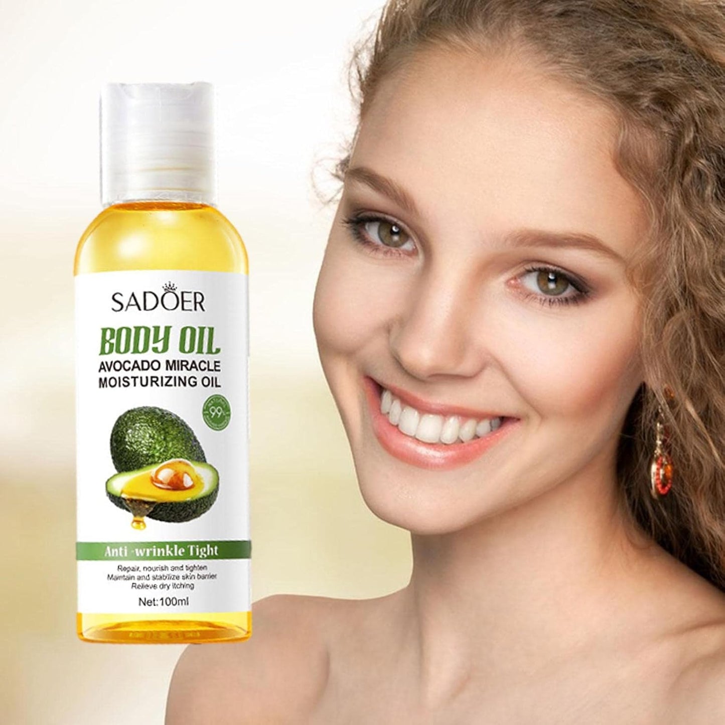 Sadoer Body Oil Avocado Miracle Moisturizing Oil