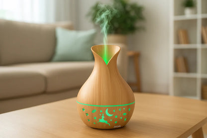 Wooden Small Vase Ultrasonic Humidifier