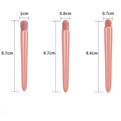 5-in-1 Makeup Brush Set with Mirror – Portable Mini Beauty Tool