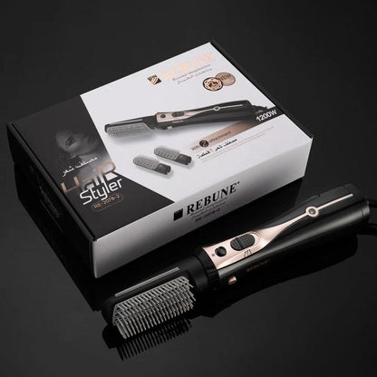 Rebune RE-2078-2 Hair Styler – 2 Brushes, 2 Heat Levels & Cool Air | 1200W | Black