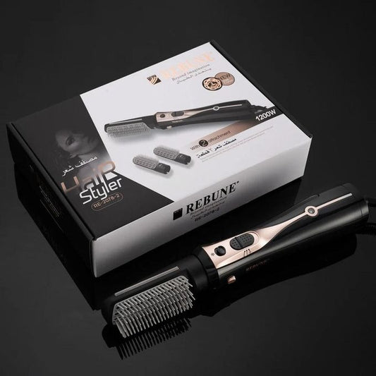 Rebune RE-2078-2 Hair Styler – 2 Brushes, 2 Heat Levels & Cool Air | 1200W | Black
