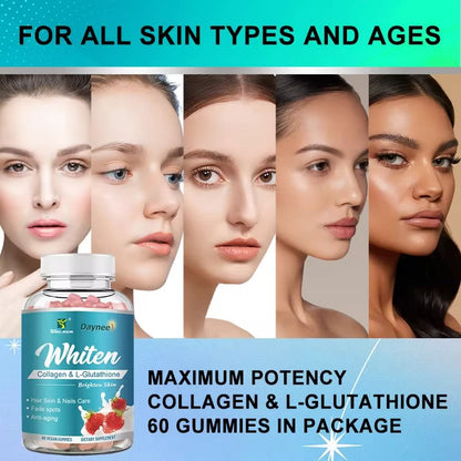 Daynee Glutathiones Collagen Whitening Gummi acne freckle smooth skin hair healthcare supplements Whiten Gummies