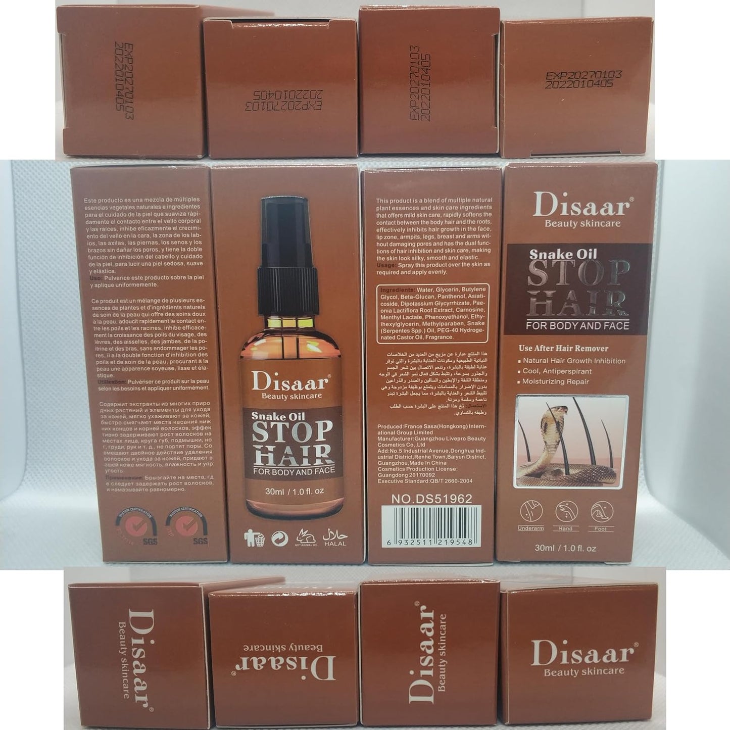 Disaar Hair Growth Inhibitor Snake Oil Stop Hair For Body Face Legs