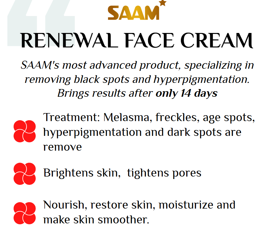 🔥ORIGINAL Saam Renewal Face Cream with QR CODE , BUY 1 GET 1 EXTRA FREE 🔥