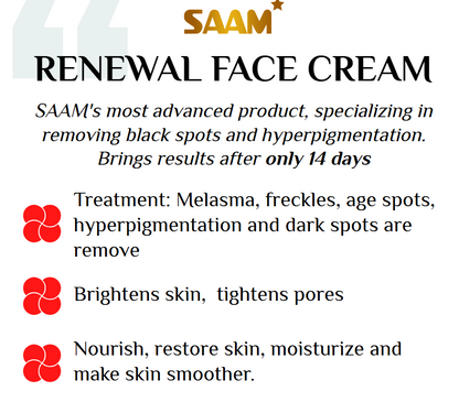 🔥ORIGINAL Saam Renewal Face Cream with QR CODE , BUY 1 GET 1 EXTRA FREE 🔥