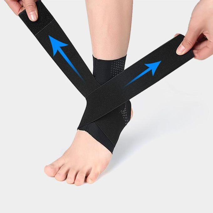 Ankle Support Brace with Adjustable Compression Strap