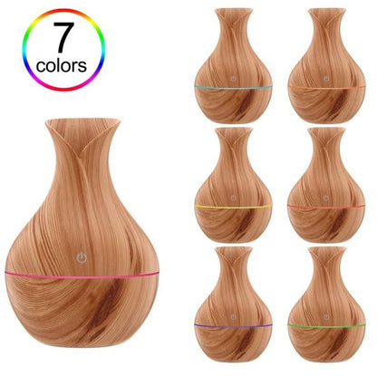 Ultrasonic Aromatherapy USB Humidifier & Essential Oil Diffuser with LED Light