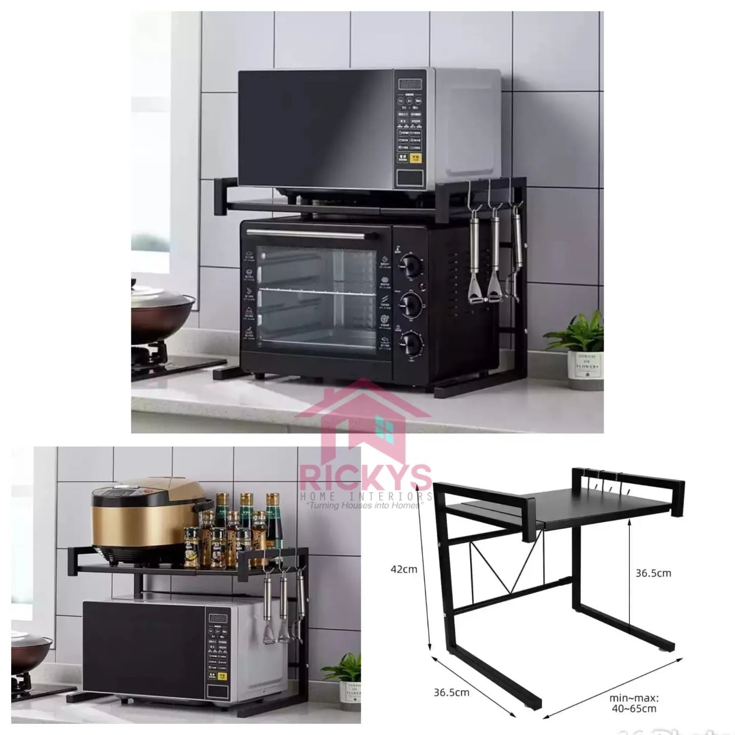 Adjustable microwave organizer