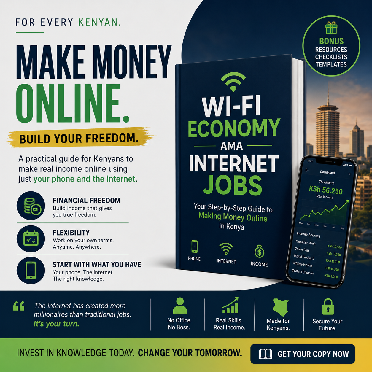 Internet Economy - Learn how to make money online using a phone and Internet (A)