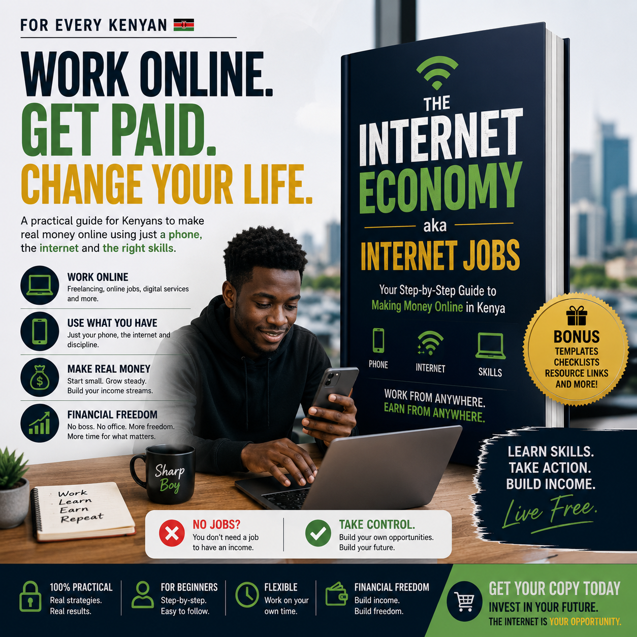Internet Economy - Learn how to make money online using a phone and Internet (B)