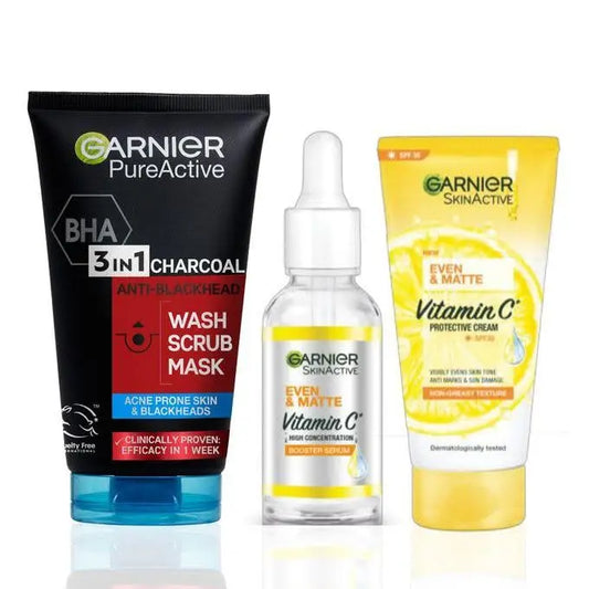 Garnier Bye Acne & Dark Spots Kit - 3 Pieces