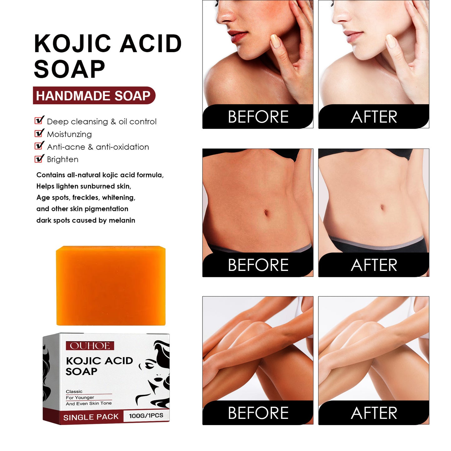 OUHOE Kojic Acid Soap
