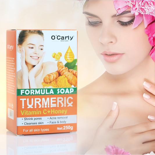 O'Carly Formula soap turmeric With vitamin c + honey For Face & Body -250g